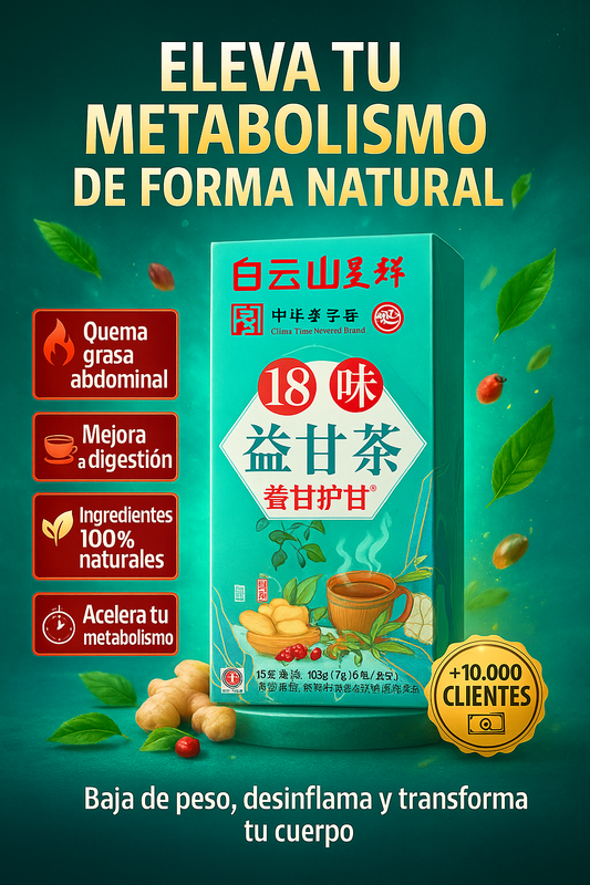 TE CHINO CHUPA PANZA™️ – Fórmula Tradicional Natural para Desinflamar, Depurar y Ver tu Panza Más Plana