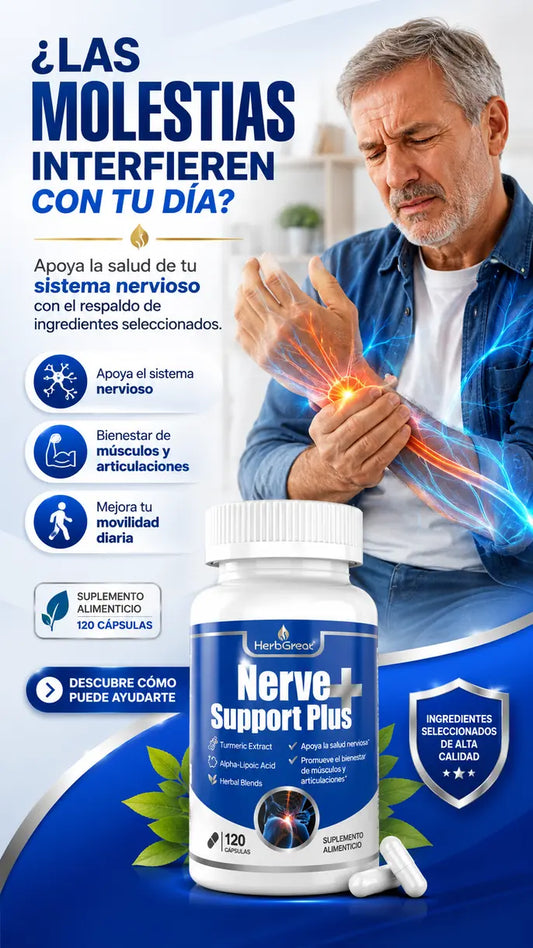 Nerve Support– Soporte Avanzado para Nervios, Reduce el Malestar y Mejora tu Movilidad Diaria