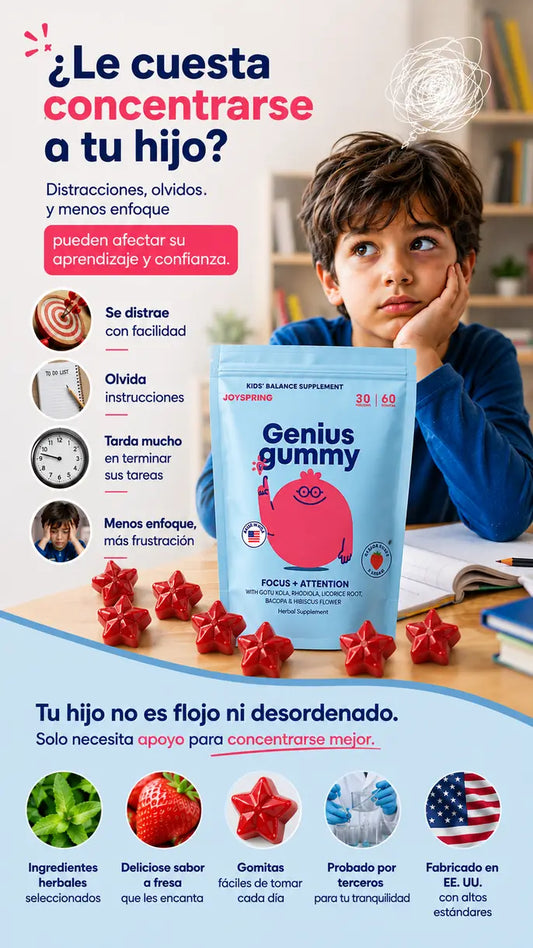 Genius Gummy™️ – Gomitas para Niños que Apoyan el Enfoque, Atención y Concentración