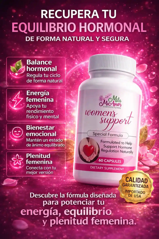 Mila Mi Amor ™️ Fórmula Femenina para Equilibrio Hormonal, Vitalidad y Bienestar Diario