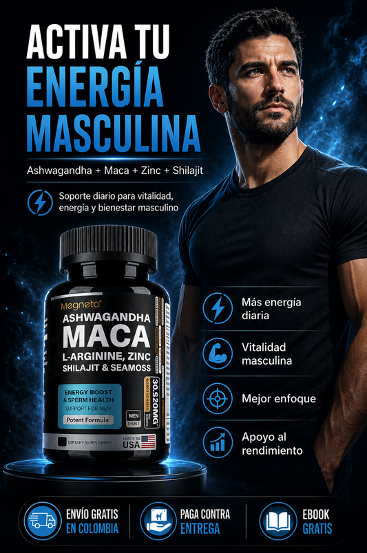 Megneta™️ Fórmula premium masculina para rendimiento, energía, confianza y potencia